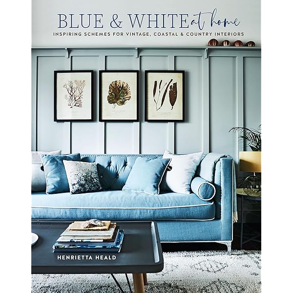 洋書「Decorating with Blue and White」インテリア本 Living with Blue & White (Victoria): Marxer, Jordan